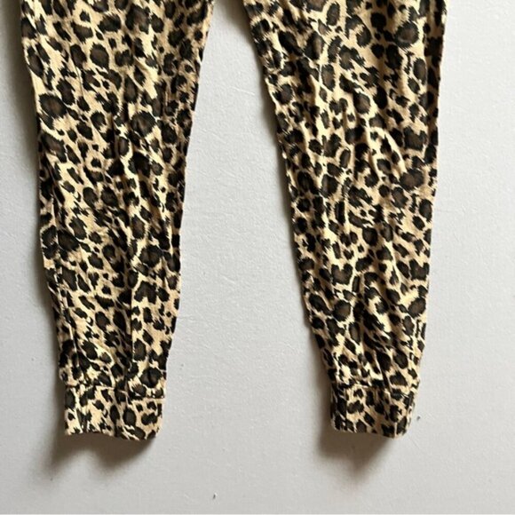 Zara Leopard pull on trouser joggers Sz M - Picture 6 of 11